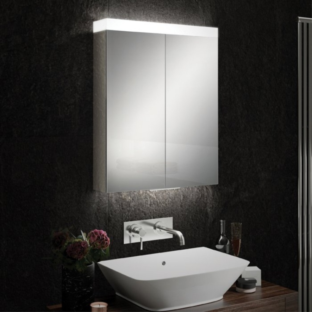 Product Lifestyle image of the HIB Apex 600mm LED Mirror Cabinet